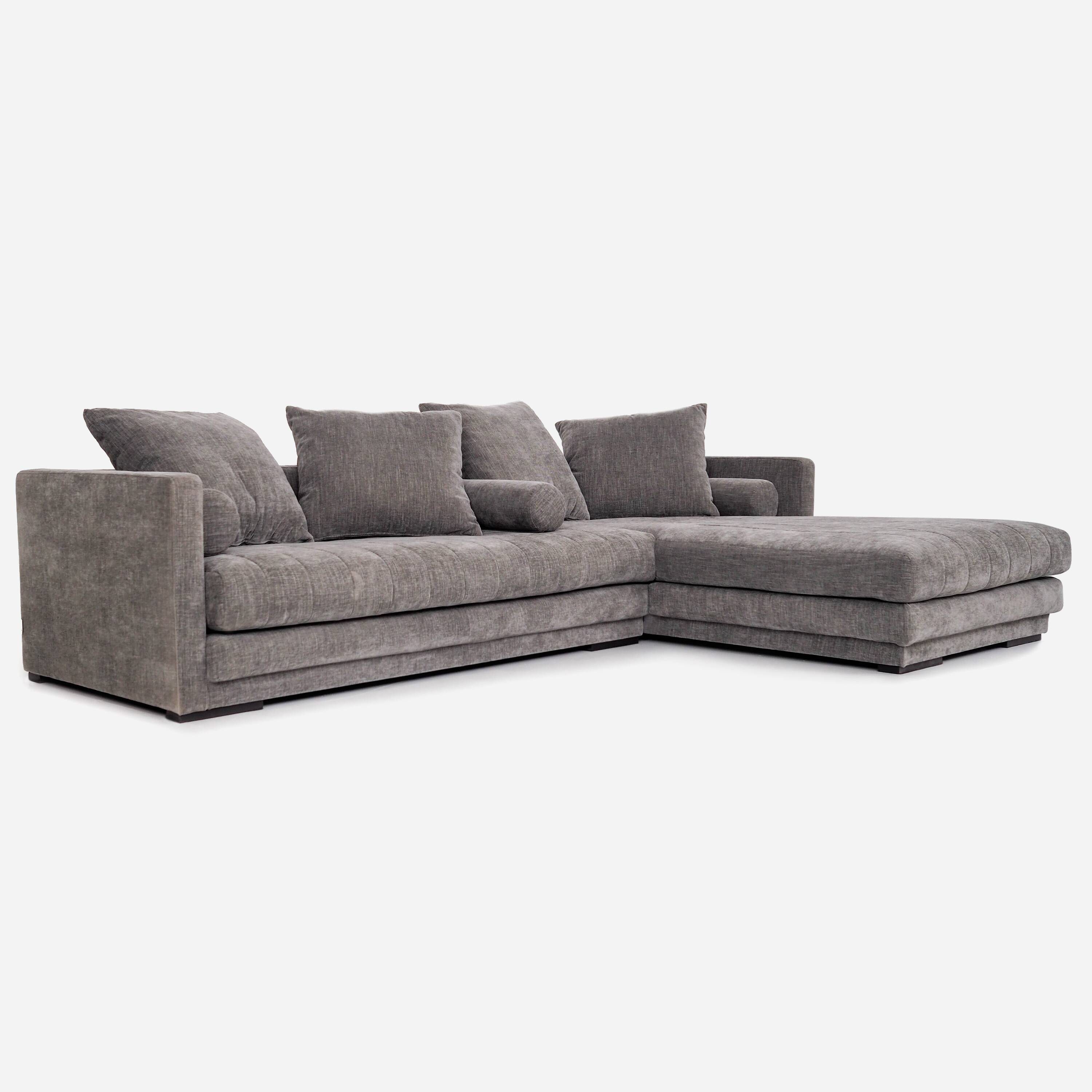 Canapé d'angle KOPENHAGA gris, design scandinave