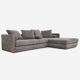 Canapé d'angle KOPENHAGA gris, design scandinave