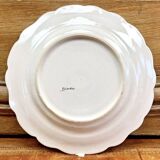 6 old Desvres Fourmaintraux Rouen dessert plates, Dinan model