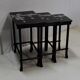Chinese pull out tables in lase black