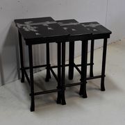 Chinese pull out tables in lase black