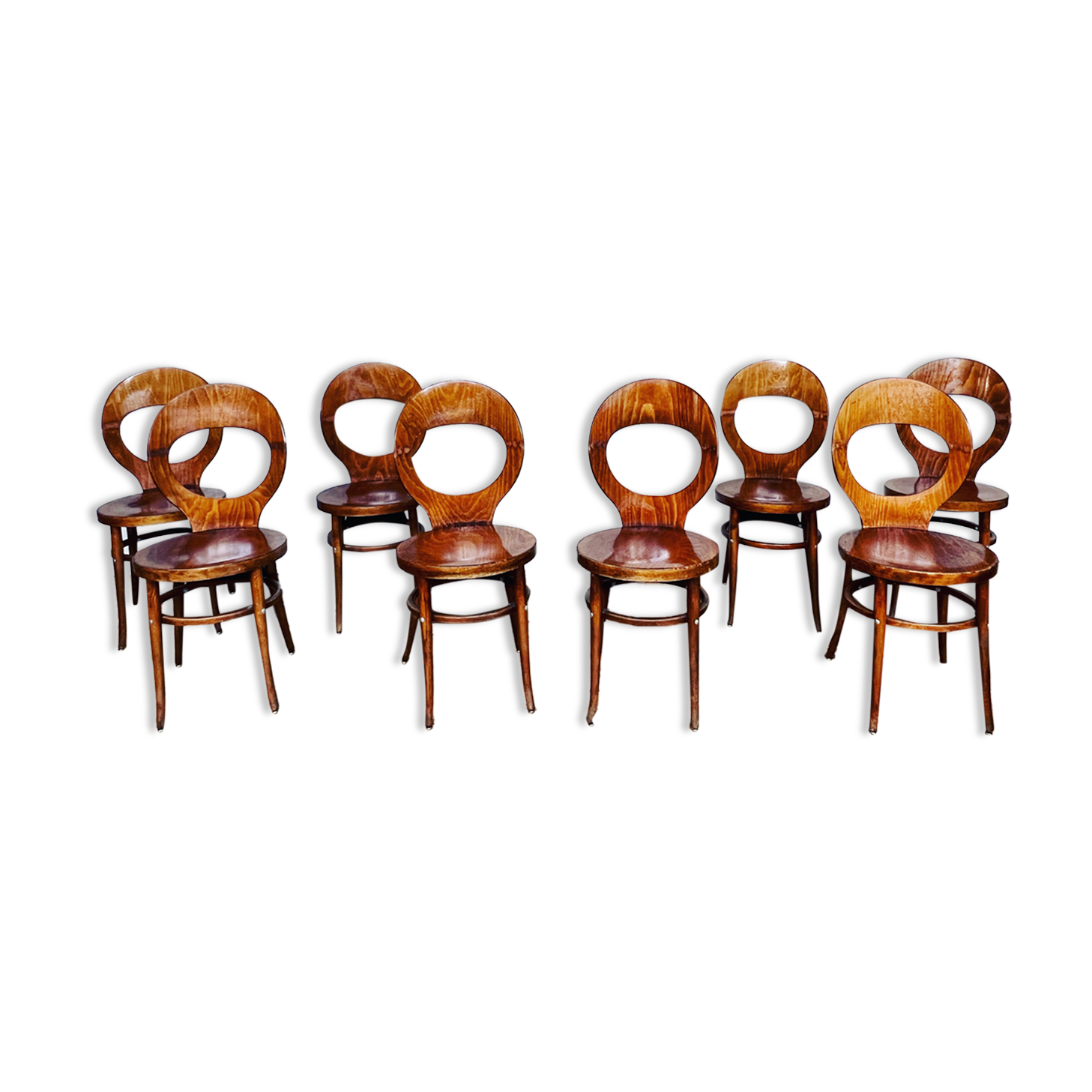 Series of 8 Baumann seagull chairs