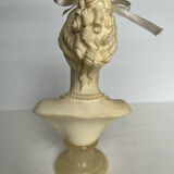 Bust of a woman in alabaster and onyx