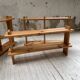 Trio d'étagères constructivistes en pin style Regain