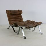 Fauteuil et repose-pieds design années soixante par Arne Norell