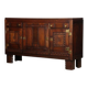 Buffet en chêne et laiton dans le goût de Charles Dudouyt, 1940