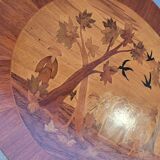 Louis xv style marquetry table Chinese scene