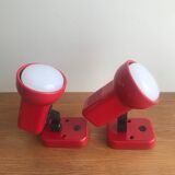 Applique/spot design année 80 rouge orientable