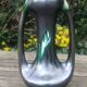 Soliflore vase in matt black ceramic 60s