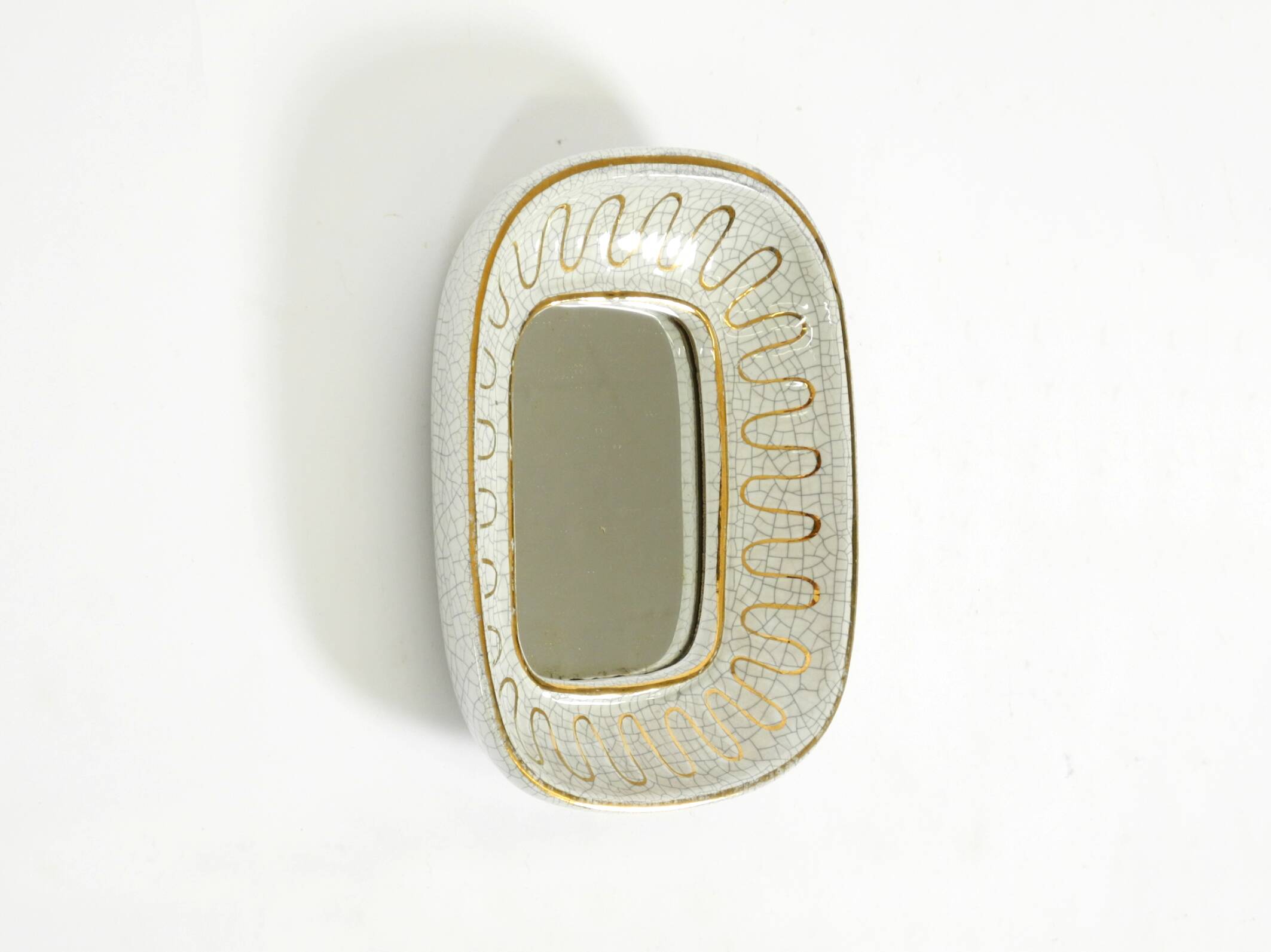 Beautiful small Art Deco ceramic mirror by Gmundner Keramik Austria, 1920