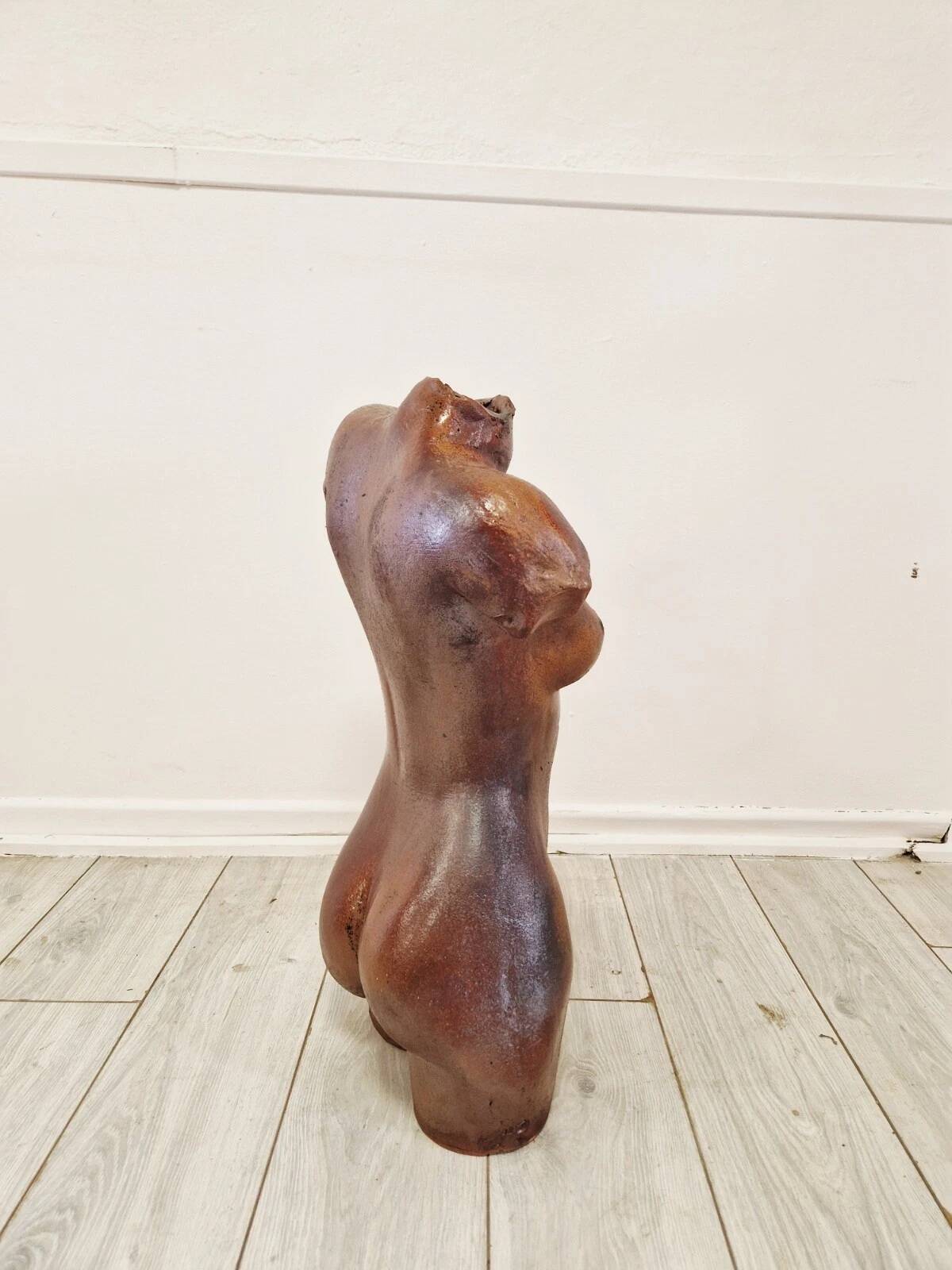 Vintage Studio Pottery Female Torso Sculpture 1960s Interior Design
