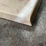 Pair of marble bookends with bronze birds