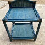 Vintage rattan bedside table