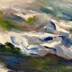 Large Original Swedish Oil on Canvas – “Abstract Composition” by Johny Colebring – 1978 – Signed – Vintage & Framed – 83×73 cm