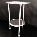 Art Deco Modernist metal and mirror geridon circa 1930