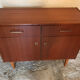 Sideboard vintage storage cabinet walnut veneer bond