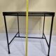 Vintage perforated metal side table, 42 cm
