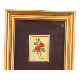 Cromolithographie d'art sur feuille d'or 23kt