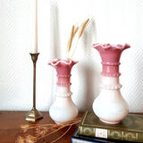 Pair of fairground opaline vases circa 1920