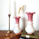 Paire de vases en opaline de foire vers 1920
