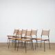 Set of 6 Maple and iron "Shovel" chairs by Paul Mccob