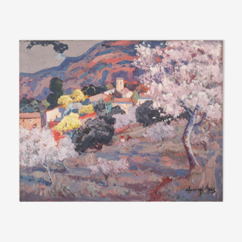 Josep Mas Pou - Almond Blossom Landscape