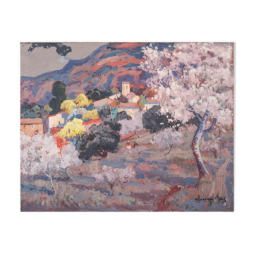 Josep Mas Pou - Almond Blossom Landscape