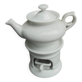 Old tisaniere faience white porcelain