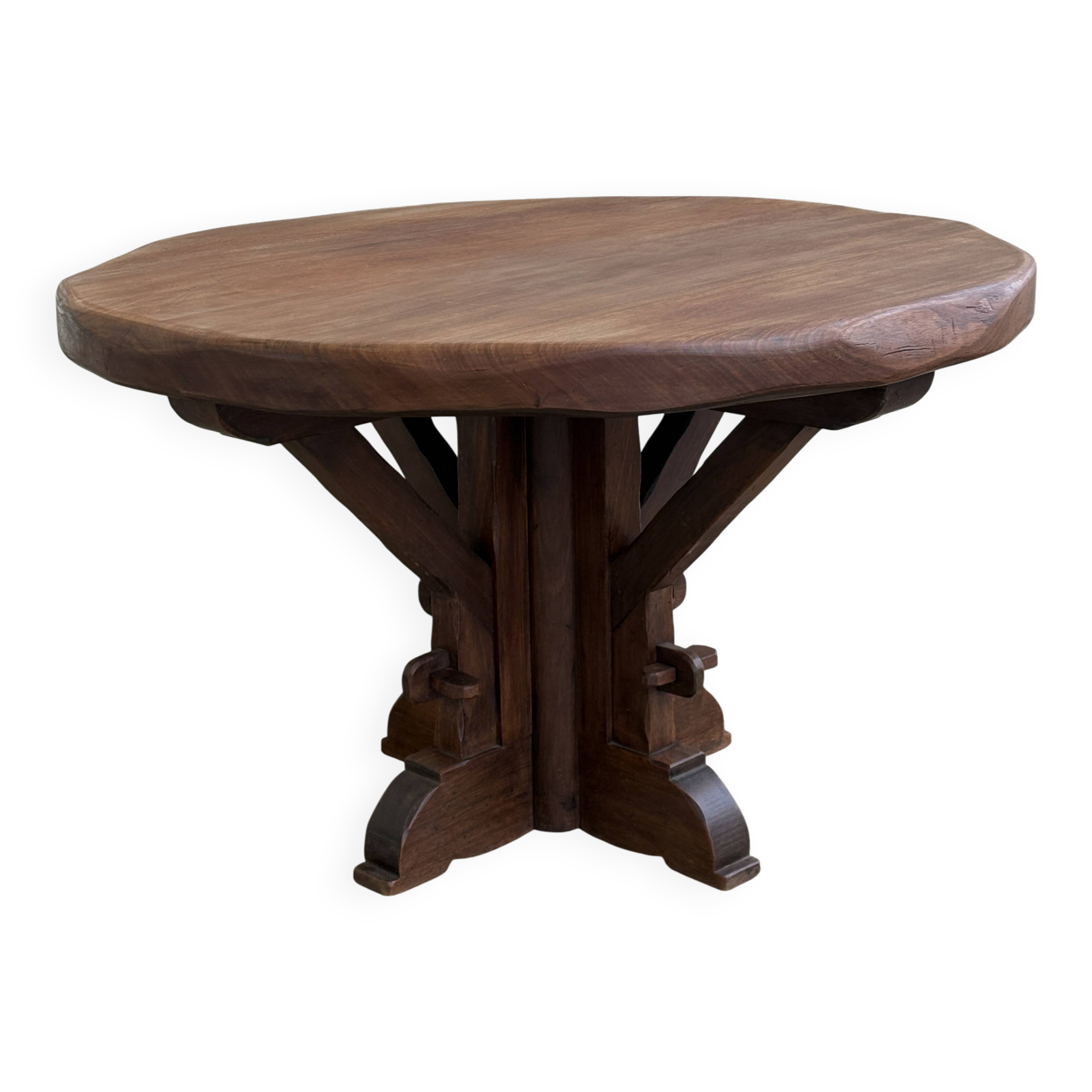 Solid wood round table