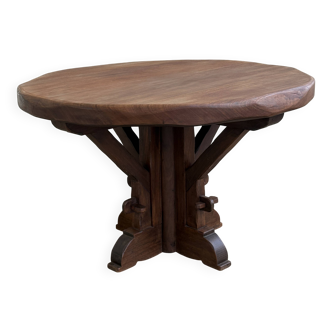 Solid wood round table