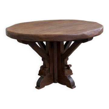 Table ronde bois massif