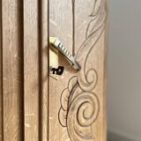 Art Deco oak sideboard with mirror (removable)