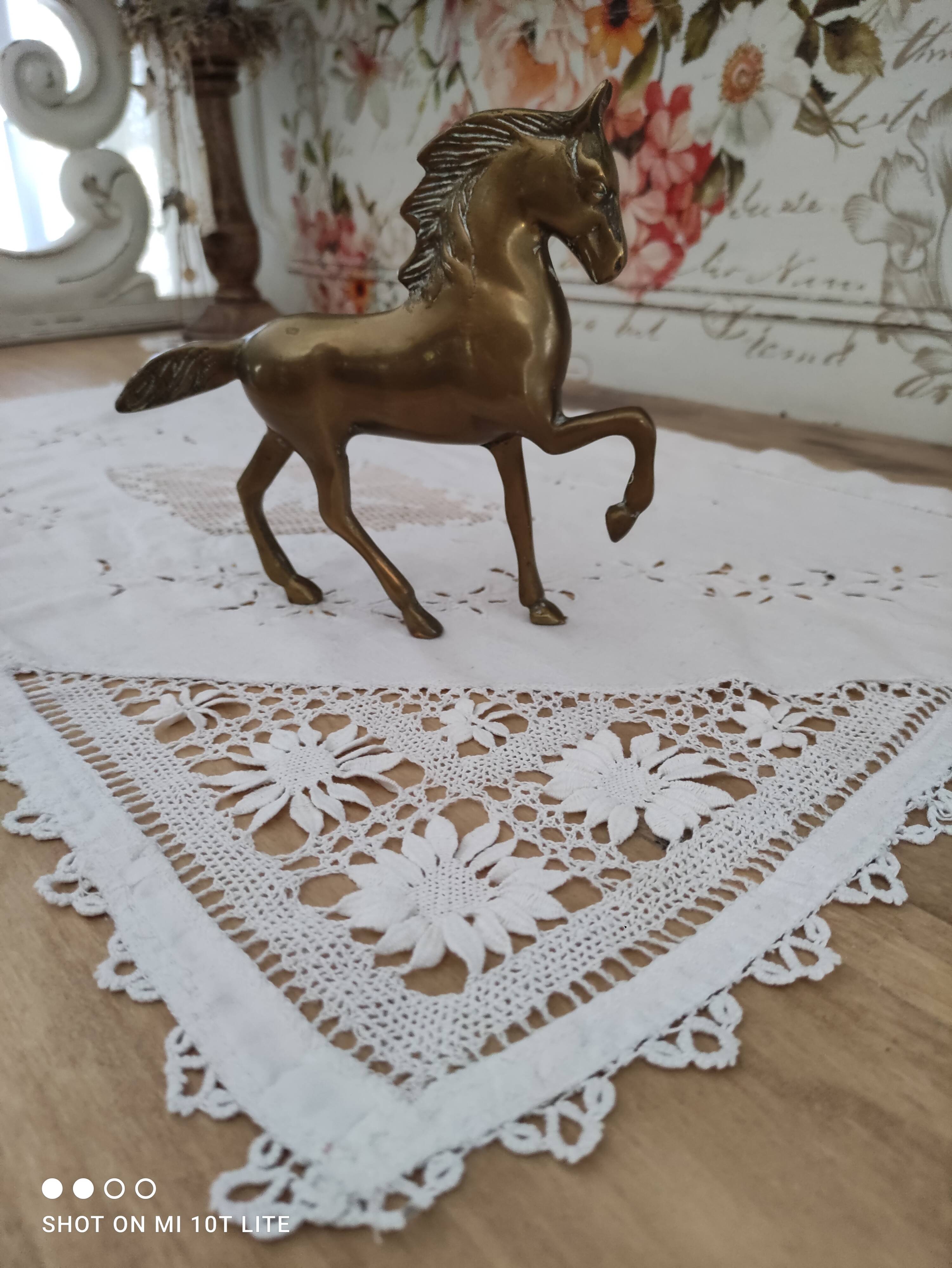 Vintage brass horse