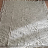 Bedspread vintage wool blanket 265x230 cm with its pillowcase