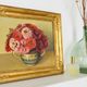 Oil on panel painting still life bouquet of flowers signed Durand