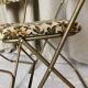 Lafuma folding chairs "Chantazur" floral upholstery from the 1960s.