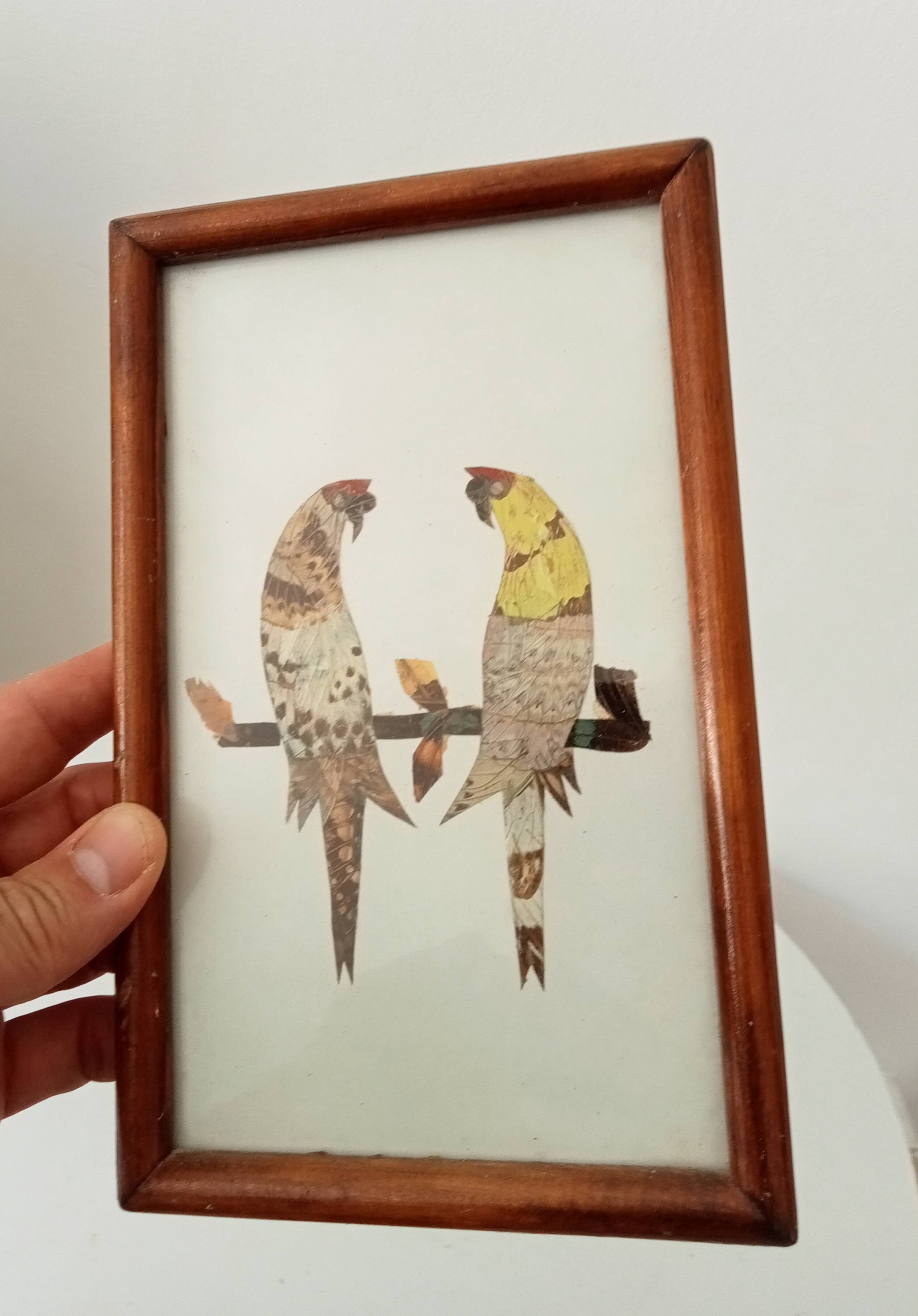 Set of 3 paintings featuring butterfly wing compositions.