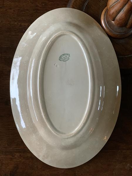 Plat long en faïence K&G Lunéville service Mariette