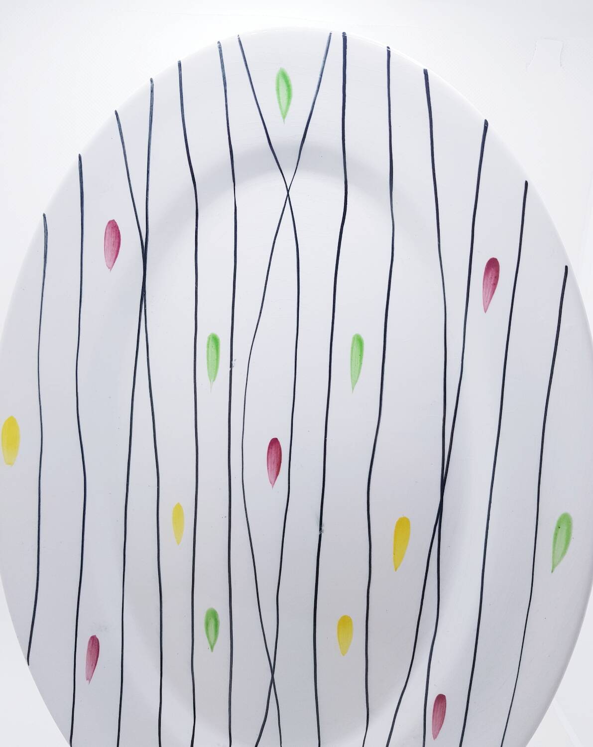 Mid century hand painted platter