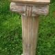 Colonne corinthienne en bois massif cérusé