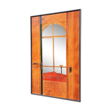 Vintage leather mirror