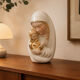 Virgin and Child in Italian glazed ceramic, 1950s-1970s.