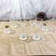 Set of 8 cut glass shot glasses France Arcoroc