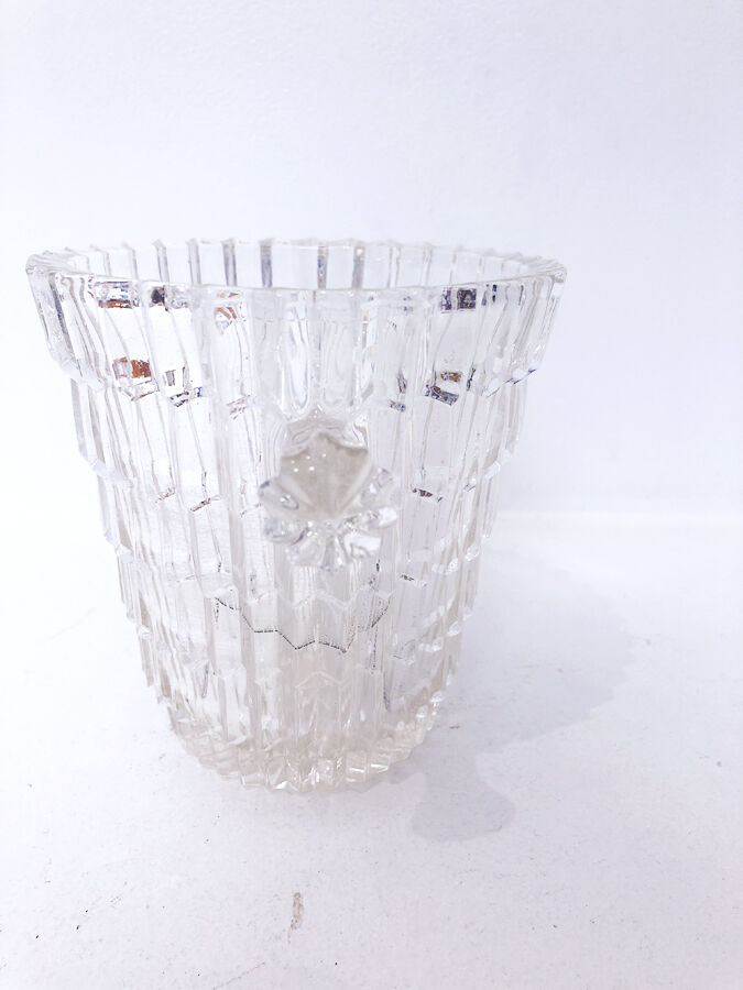 Molded glass ice bucket, 1950