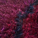 Mid-century Modern Bordeaux Red Rya Rug by Gull-Britt Johansson for NIAB, Sweden