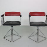 Rudi verelst set of 2 original "delta" wire armchairs, 1971