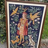 Large medieval tapestry canvas The Falconer