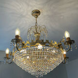 Waterfall chandelier with crystal tassels
