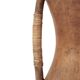 Wooden amphora vase, handles covered with wicker, 1970s.