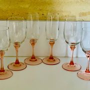 Set of 6 two-tone pink stemmed glasses Luminarc Véronèse